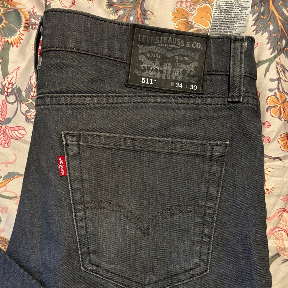 Levi's Men's Dark Gray Slim Jeans